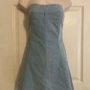Lulu's Strapless Light Blue Dress